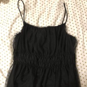 Chiffon black tank top